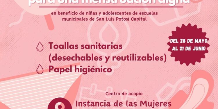 INSTITUO MUNICIPAL DE LAS MUJERES COVOCA A  “COLECTA PARA UNA MENSTRUACIÓN DIGNA”