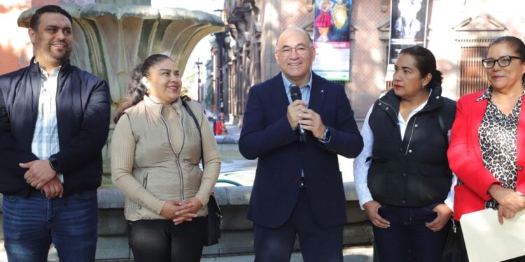 ALCALDE ENCABEZA CUARTO DÍA DE TALACHA EN EL JARDÍN DE SAN FRANCISCO