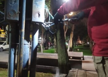 MUNICIPIO RESTABLECE ALUMBRADO PÚBLICO EN EL JARDÍN COLÓN