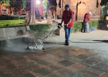 REFUERZAN EL MANTENIMIENTO NOCTURNO DE ESPACIOS PÚBLICOS