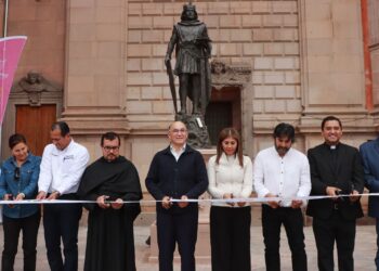 PRESENTA ALCALDE CAPITALINO LA RENOVADA ESCULTURA DEL PATRONO DE LA CIUDAD SAN LUIS REY