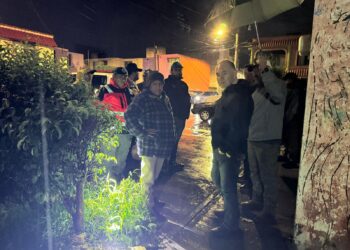 ALCALDE REALIZA INSPECCIÓN NOCTURNA POR LLUVIAS EN LA CAPITAL