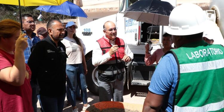 ALCALDE SUPERVISA TRABAJOS DE MODERNIZACIÓN DE LA COLONIA MÁRTIRES DE LA REVOLUCIÓN