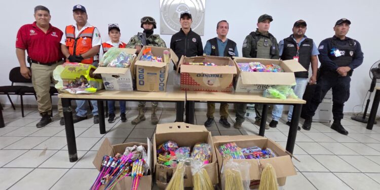 ASEGURAN 153 KILOGRAMOS DE PIROTECNIA EN ARRANQUE DEL OPERATIVO COHETÓN 2025