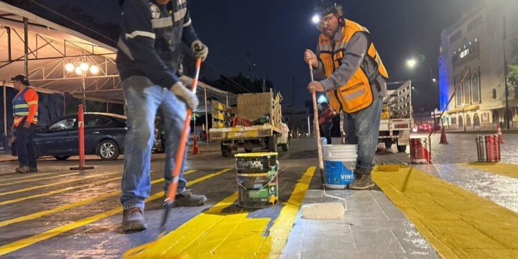 INTENSO TRABAJO NOCTURNO EN EL CENTRO HISTÓRICO DE SAN LUIS CAPITAL