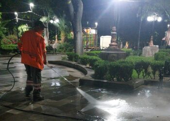 MANTIENEN LIMPIEZA URBANA CON JORNADAS NOCTURNAS Y MANTENIMIENTO INTEGRAL