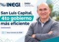 LA CAPITAL POTOSINA CUARTO LUGAR NACIONAL EN PERCEPCIÓN DE EFICACIA GUBERNAMENTAL: INEGI
