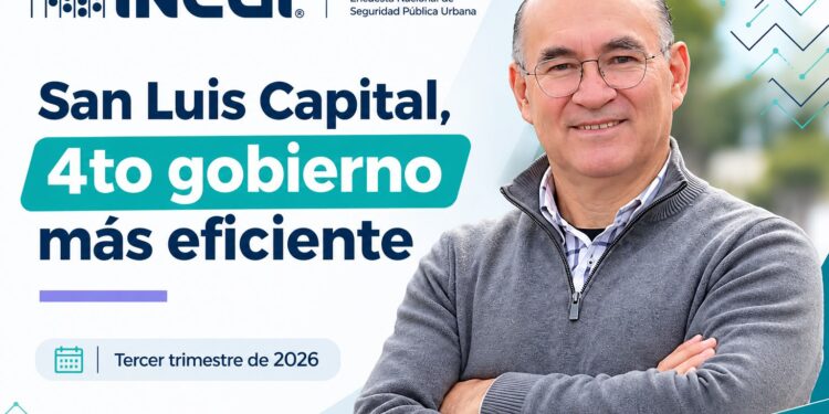 LA CAPITAL POTOSINA CUARTO LUGAR NACIONAL EN PERCEPCIÓN DE EFICACIA GUBERNAMENTAL: INEGI